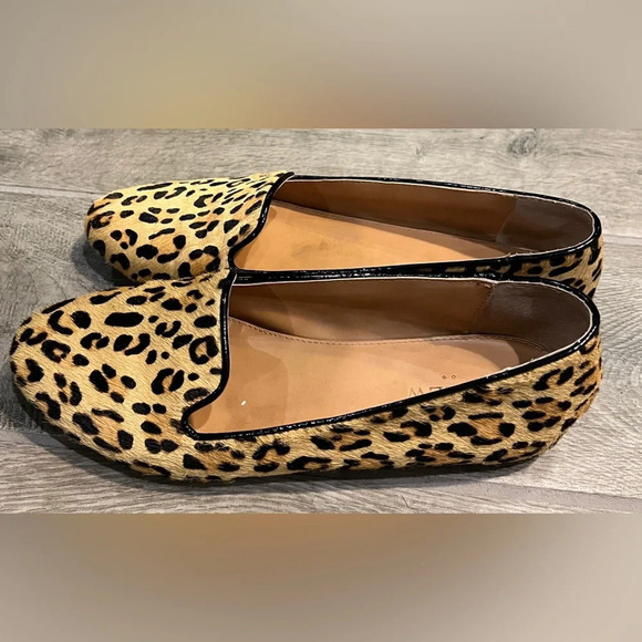 J Crew Leopard print suede flat slip on, size 7 - Picture 4 of 11